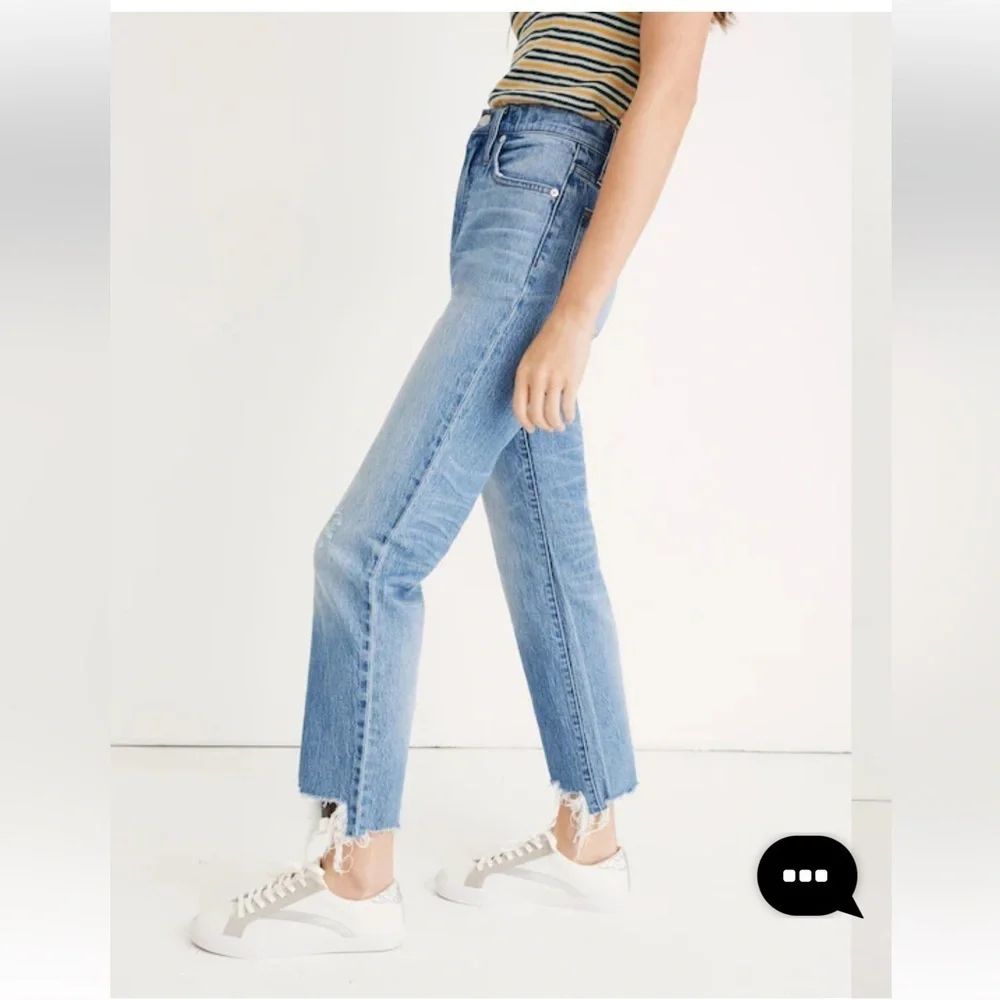 Madewell Classic Straight Jeans in Corrie Wash Step-Hem Edition Woman’s Size 27